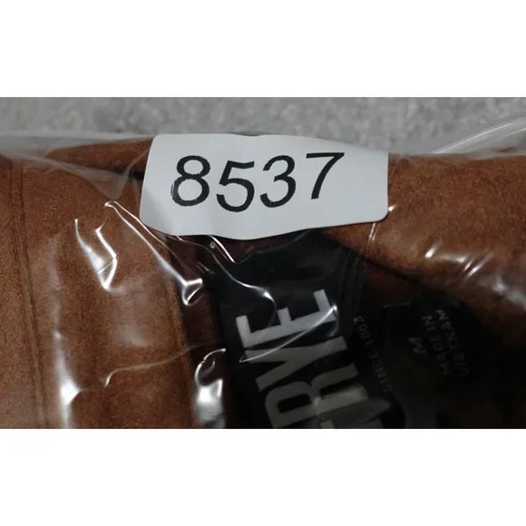 FRYE Faux Suede Shirt Jacket Men's Medium Brown Snap Flap Pockets Long Sleeve - Picture 8 of 8